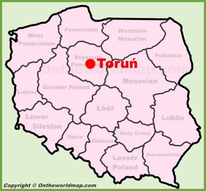 Toruń Location Map