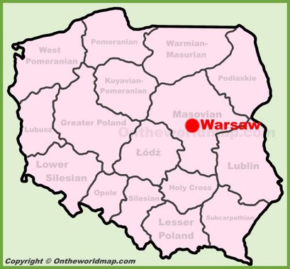 Warsaw Location Map