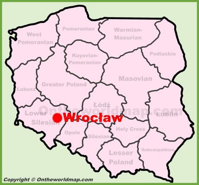 Wrocław Location Map