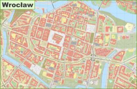 Wrocław old town map