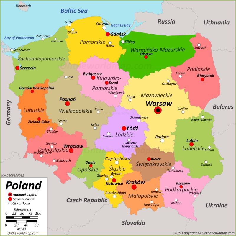 Map of Poland