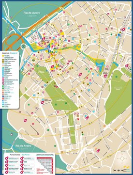 Aveiro tourist map