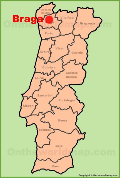 Braga Location Map