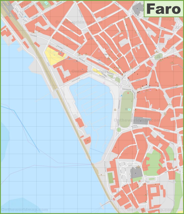 Faro City Centre Map