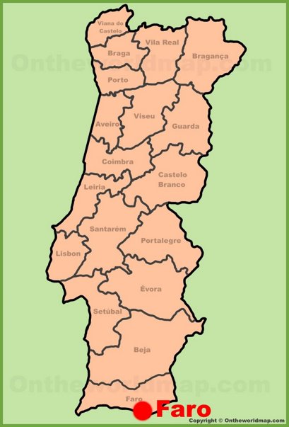 Faro Location Map