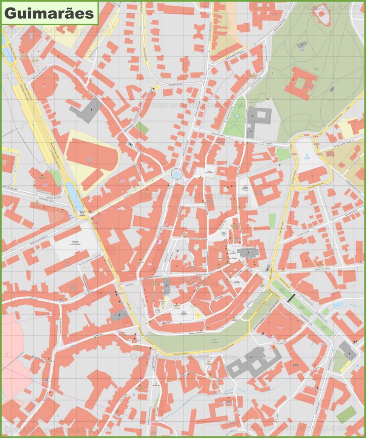 Guimarães City Centre Map