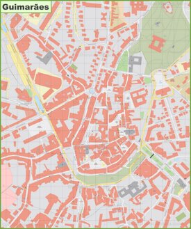 Guimarães city center map