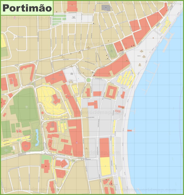 Portimão City Centre Map