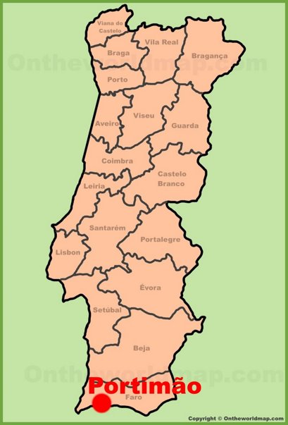 Portimão Location Map