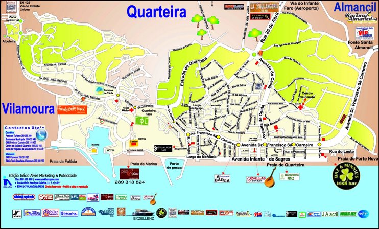 Quarteira tourist attractions map