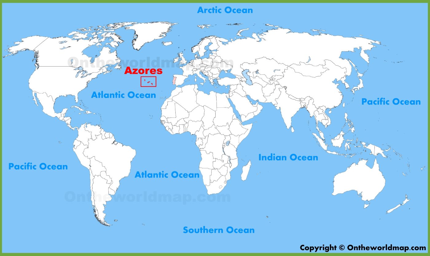 where are the azores on a world map Azores Location On The World Map where are the azores on a world map