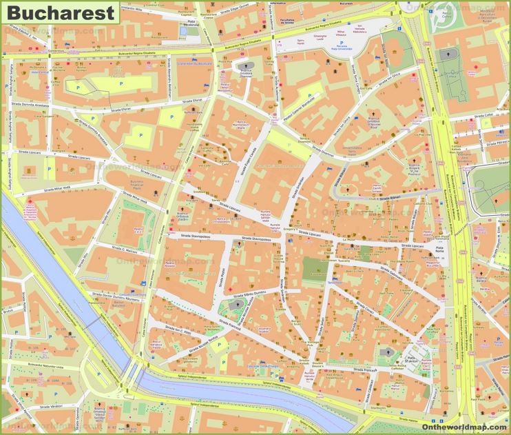 Bucharest Old Town Map