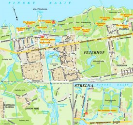 Peterhof tourist map