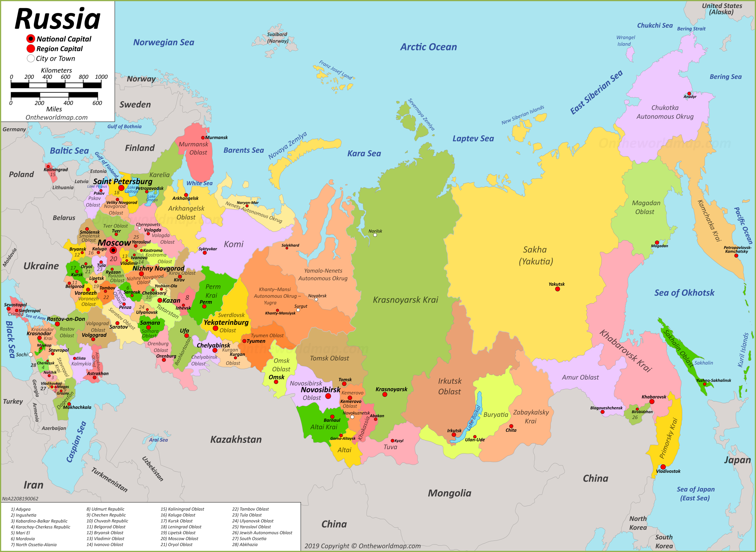 Printable Map Of Russia Printable Word Searches