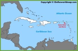 Saint Kitts and Nevis location on the Caribbean map