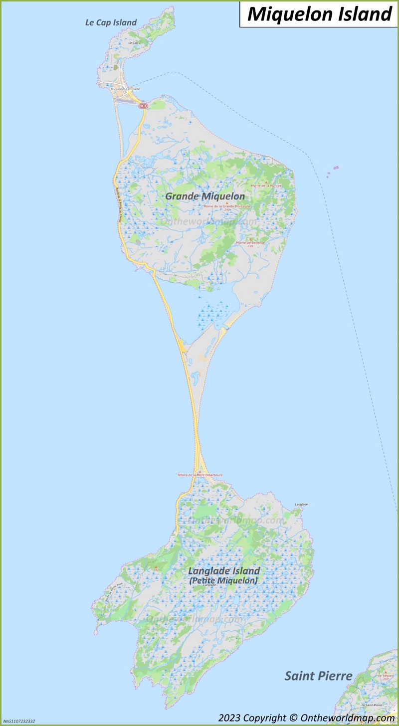 Map of Miquelon Island