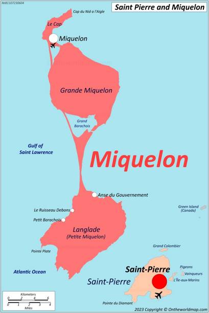 Miquelon Island Location Map