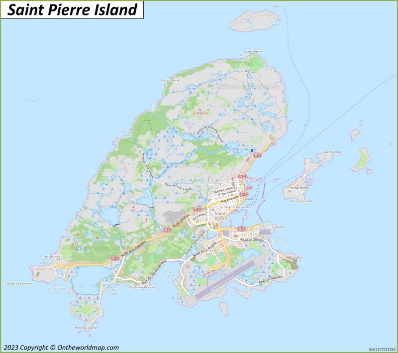 Map of Saint Pierre Island