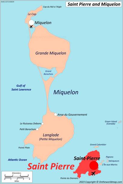 Saint Pierre Island Location Map
