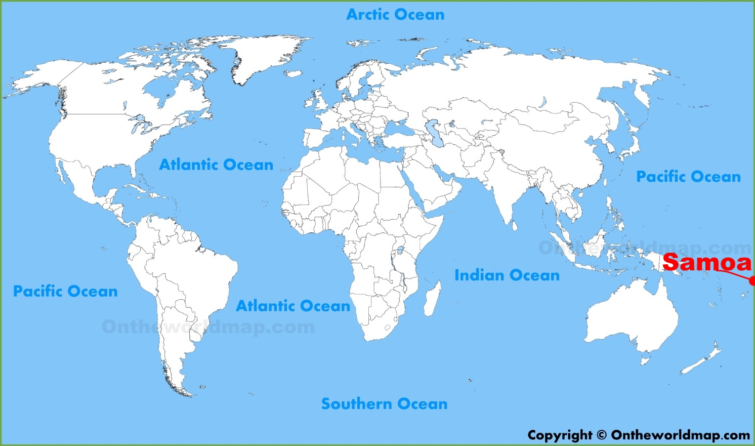 Samoa Location On The World Map