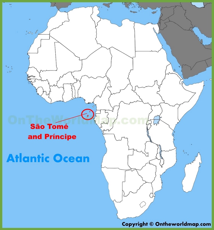 Sao Tome and Principe location on the Africa map