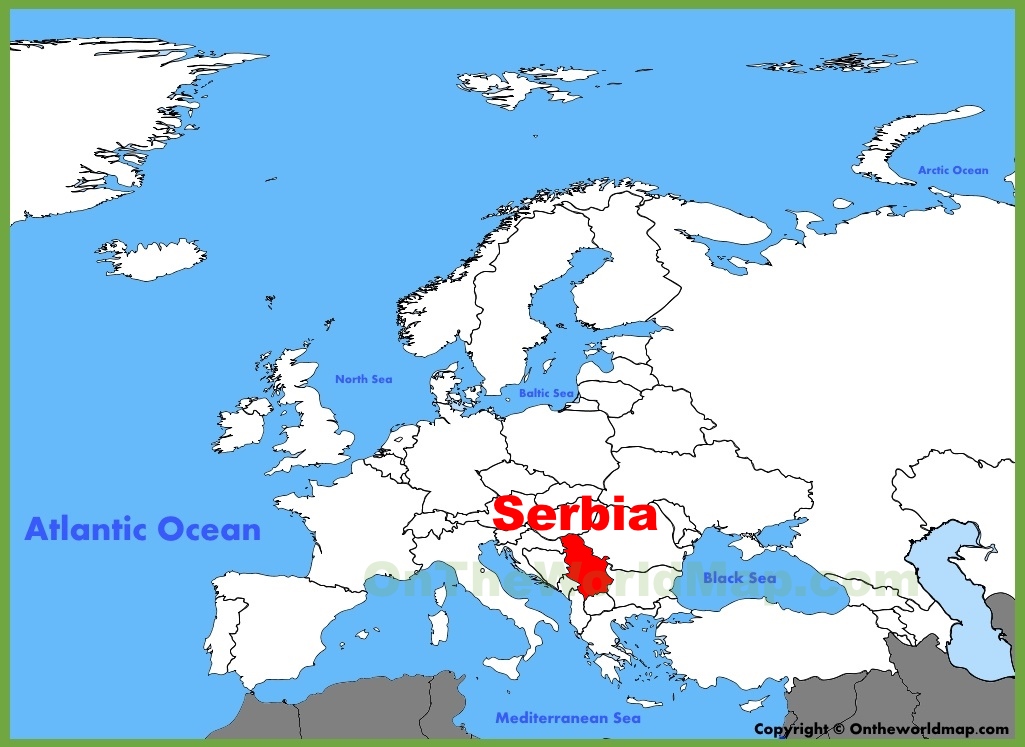 Serbia Location On The Europe Map