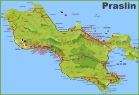 Praslin Island Tourist Map