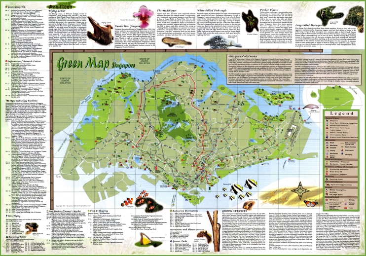 Large detailed travel map of Singapore