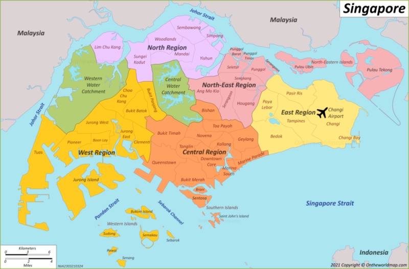 Singapore Map Maps Of Republic Of Singapore