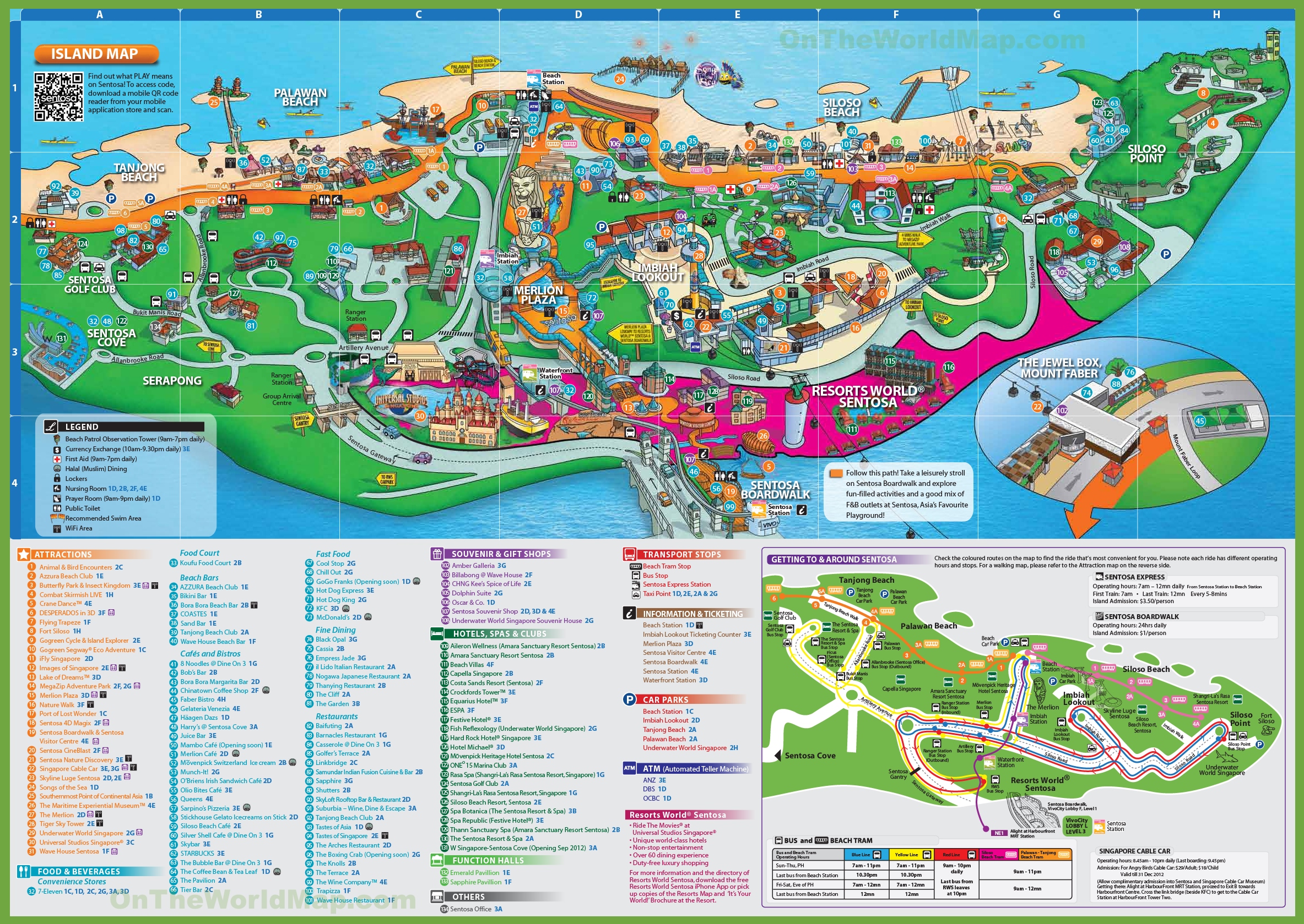 Sentosa Island Map