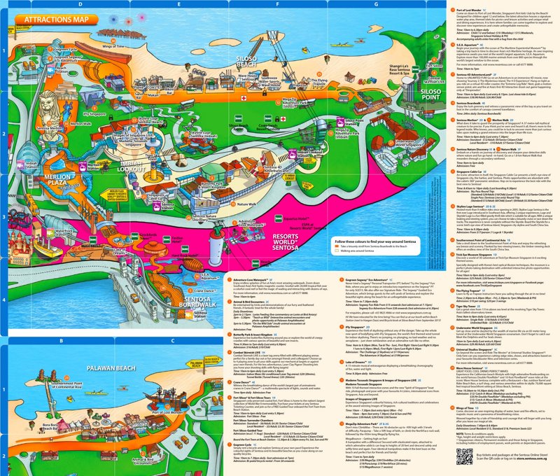 Sentosa Tourist Attractions Map