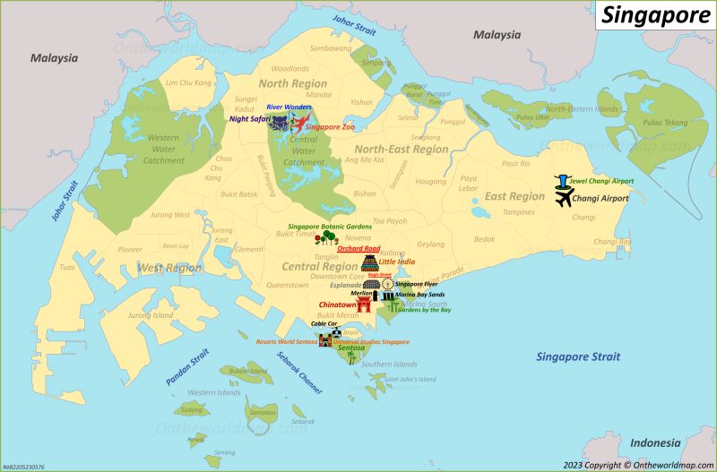 Singapore Tourist Attraction Map