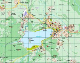 Detailed map of Lake Bled
