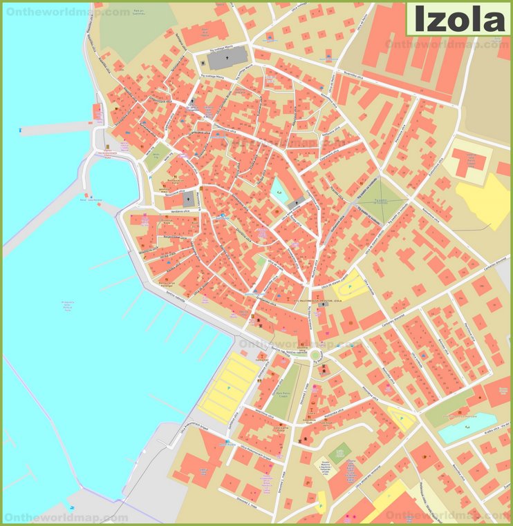 Izola Old Town Map