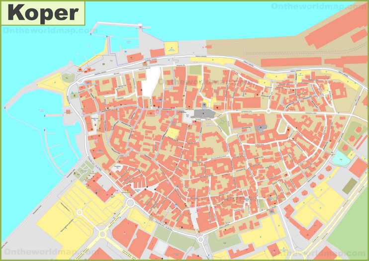 Koper Old Town Map