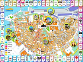 Koper shopping and tourist attractions map