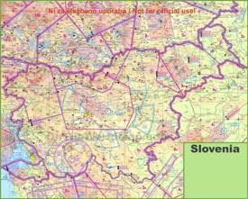 Topographic map of Slovenia