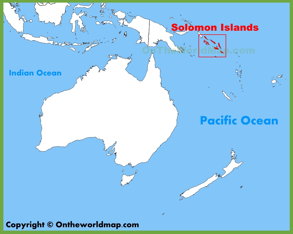 solomon islands on world map Solomon Islands Location On The Oceania Map solomon islands on world map