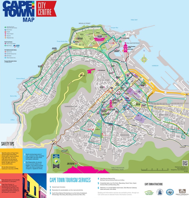 Cape Town city center map