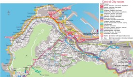 Cape Town city center transport map