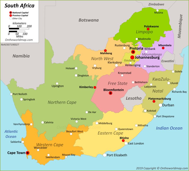 Map of South Africa