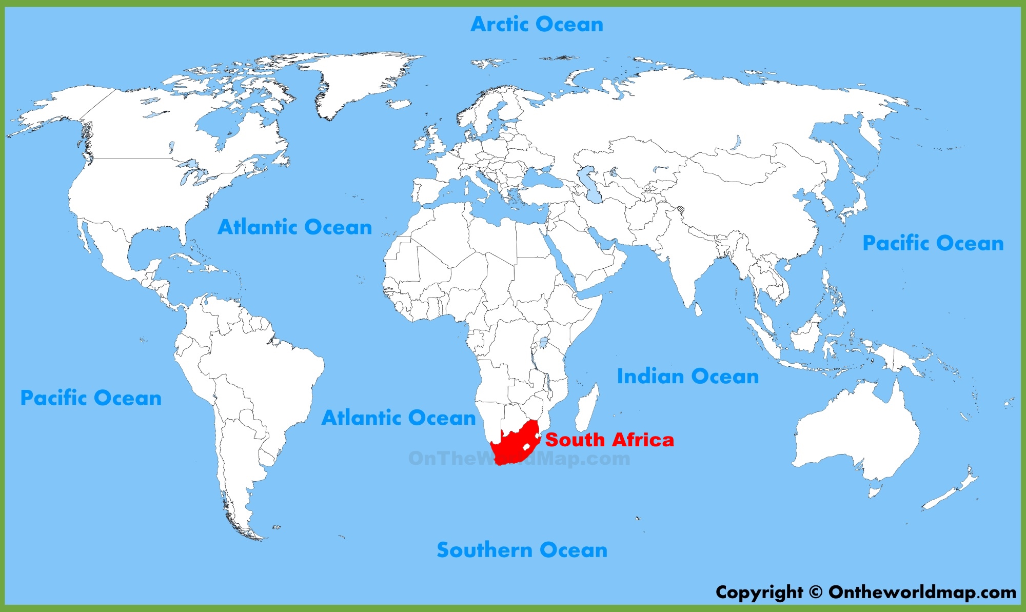 world map of south africa South Africa Location On The World Map world map of south africa