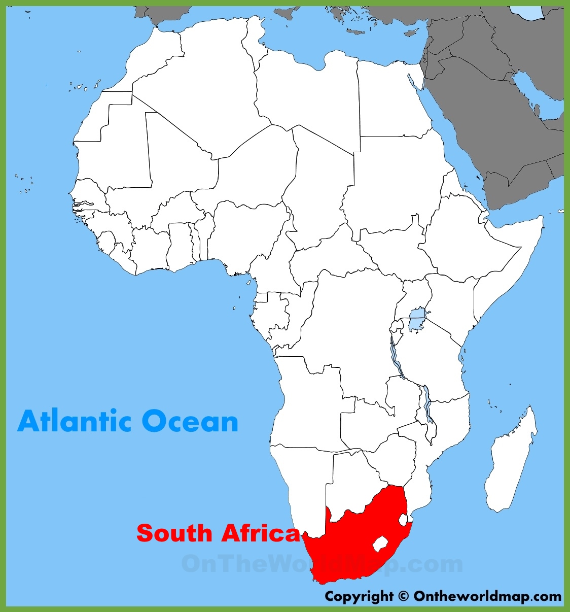 map of africa south africa South Africa Location On The Africa Map map of africa south africa