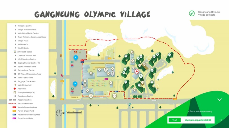 Gangneung Olympic Village map
