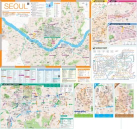 Large detailed tourist map of Seoul
