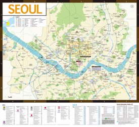 Seoul hotels and sightseeings map