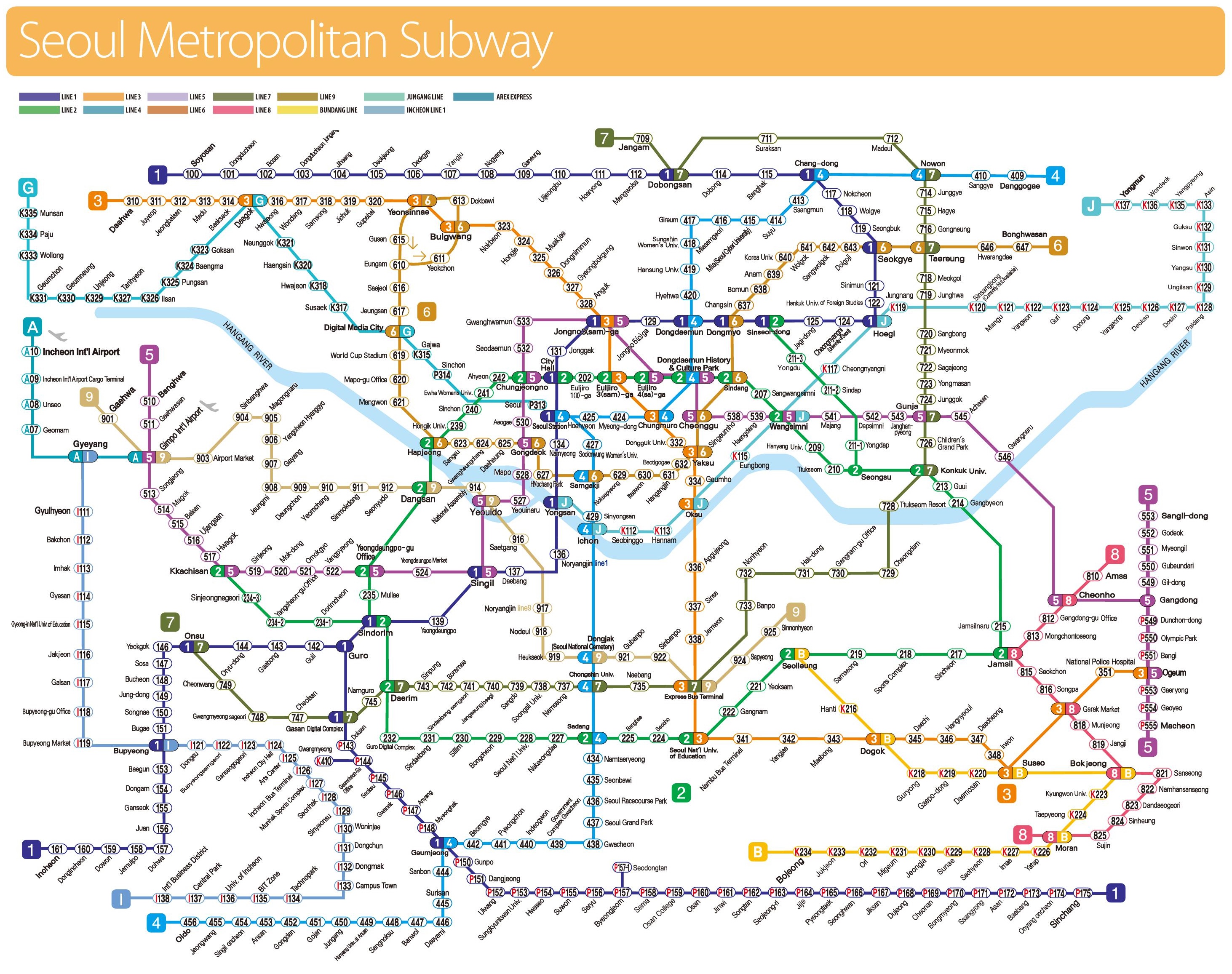 Seoul Metropolitan Subway Map