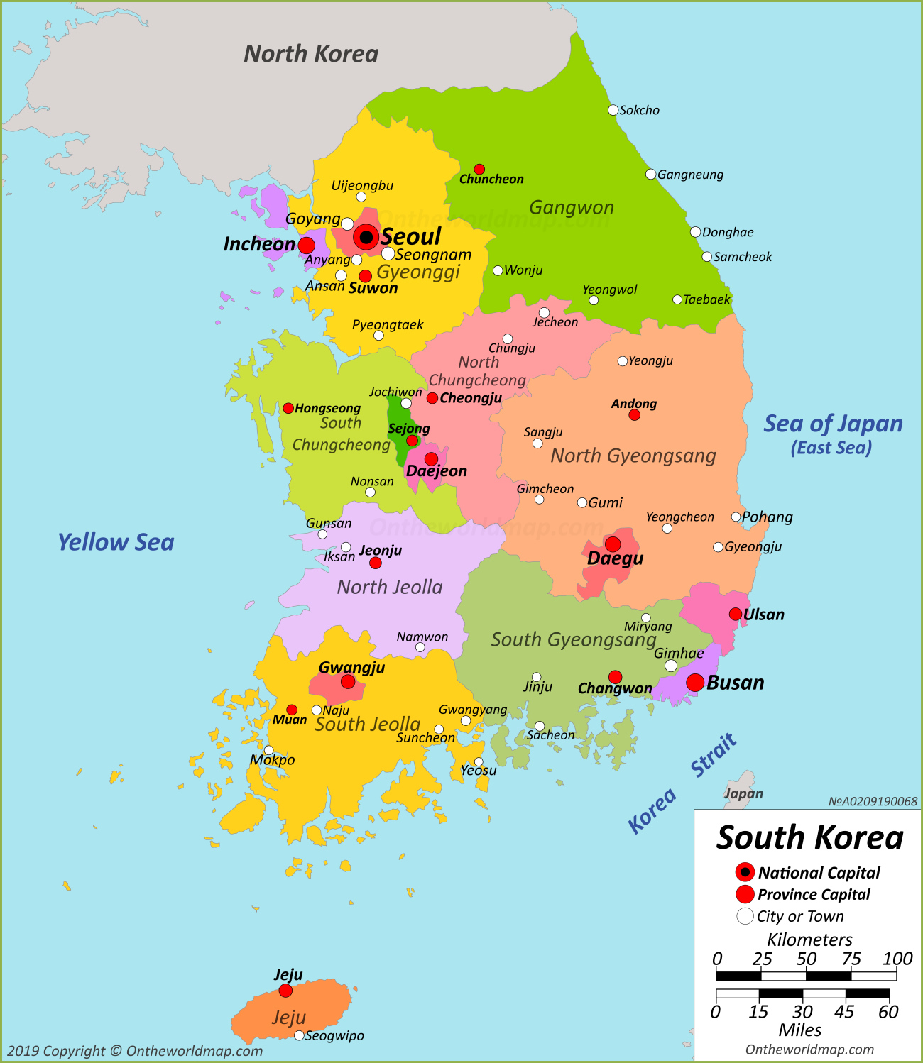 Map Of South Korea - Map Of The United States