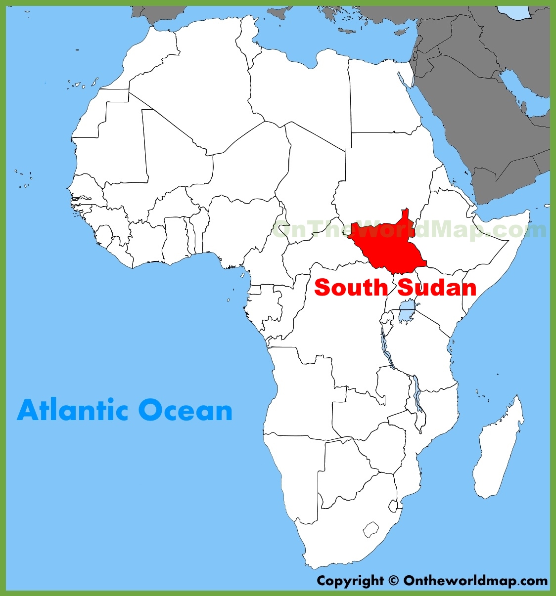 South Sudan Location On The Africa Map
