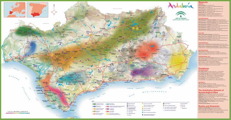 Andalusia tourist map